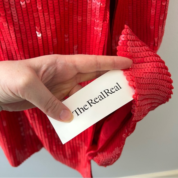 Bardot Beckett Sequin Midi Dress in Lipstick Red NWT Size 4 - Picture 7 of 15